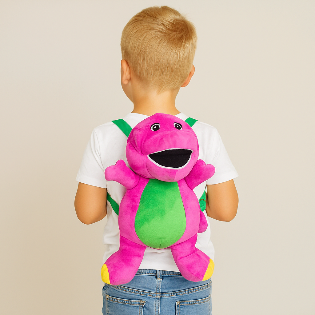 Barney The Dinosaur Purple Hot Topic Mattel New Kids Mini Plush Backpack 12”