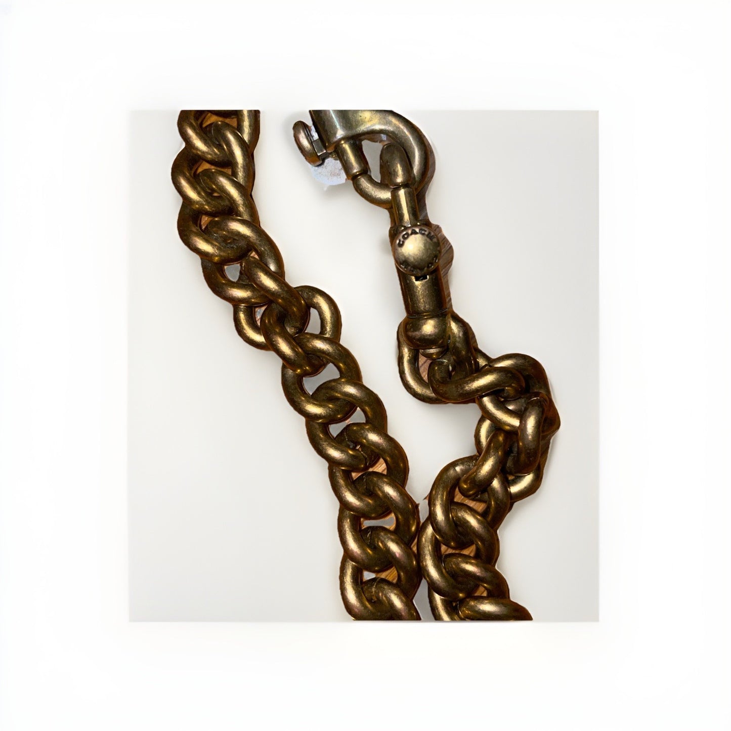 Coach CHUNKY CHAIN STRAP Gold Gently Used BAG HANDLE For Purses Free Shipping!