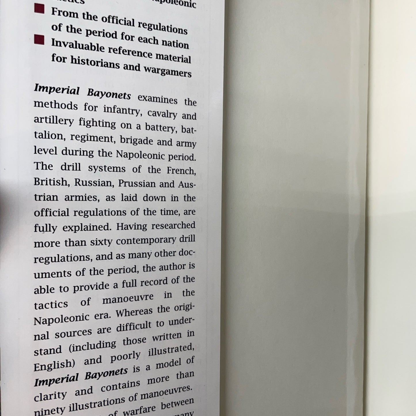 Imperial Bayonets: Tactics of the Napoleonic by Nafziger, George F. Hardcover