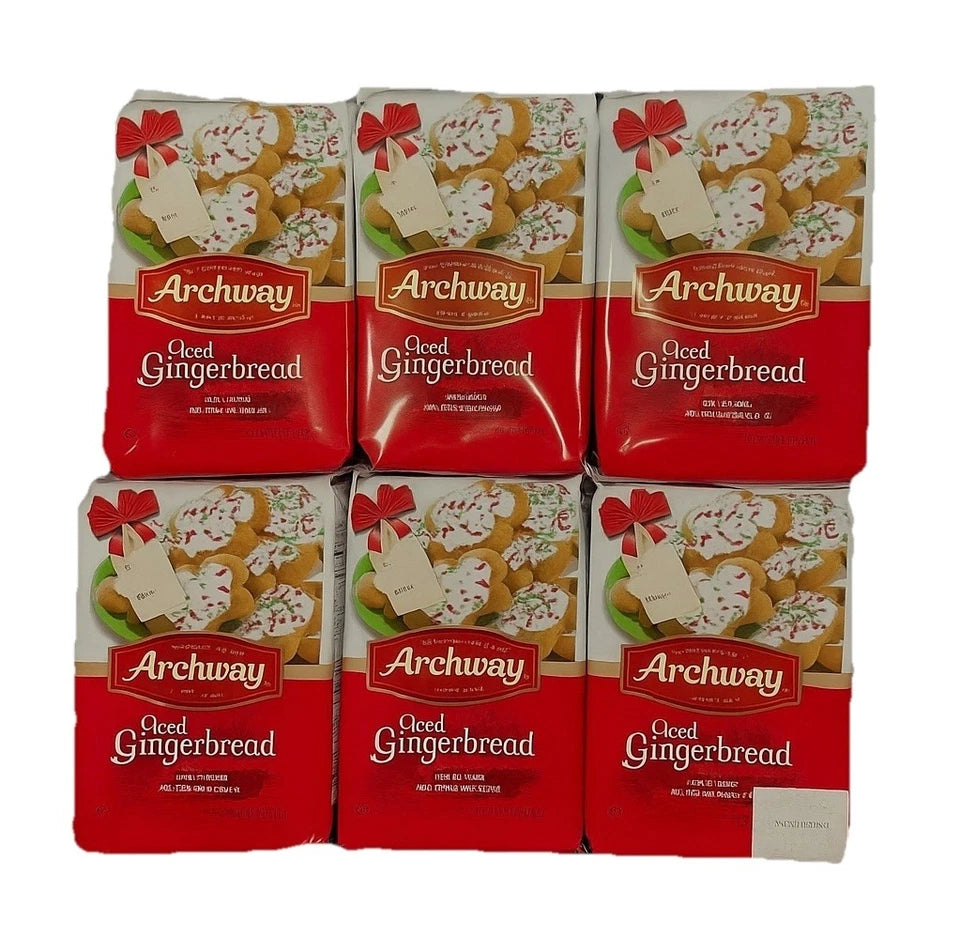 Archway Cookies, Holiday Iced Gingerbread Cookies, Pack Of 6