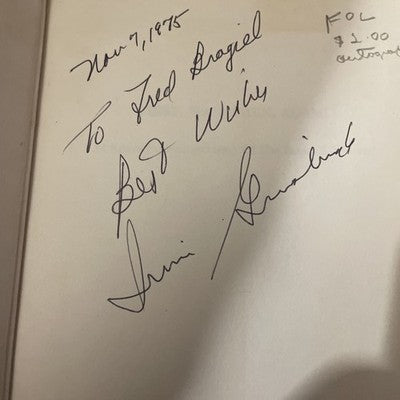 First Man Then Adam Irwin Ginsburgh 1975 Hardcover Signed has dust jacket