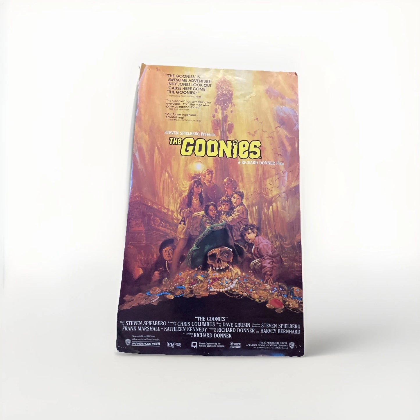 The Goonies Original Movie Poster VHS Home Video Release 20 x 34 CV Some Damage