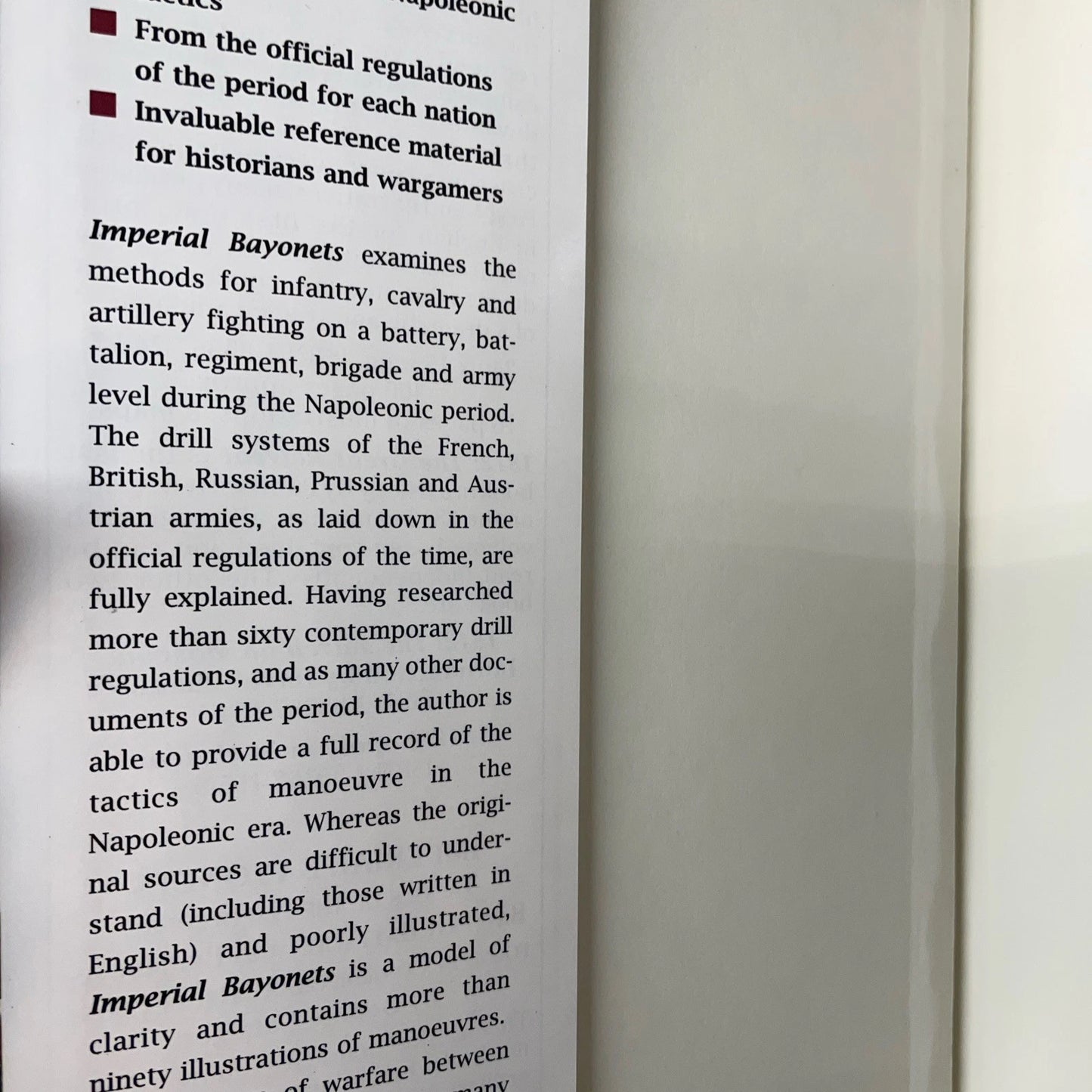 Imperial Bayonets: Tactics of the Napoleonic by Nafziger, George F. Hardcover