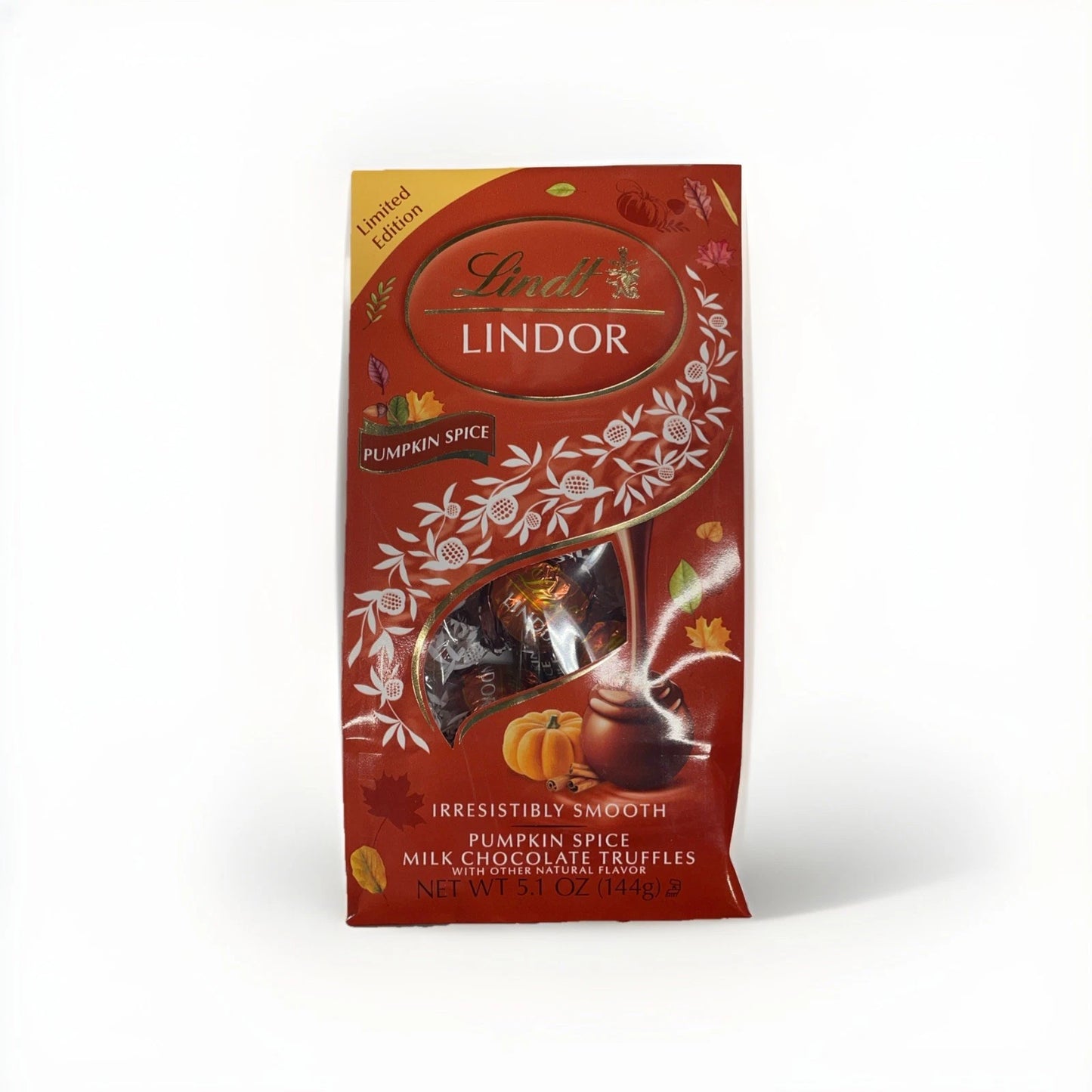 🟢 New Limited Edition Lindt Lindor PUMPKIN SPICE Milk Chocolate Truffle 5.1oz