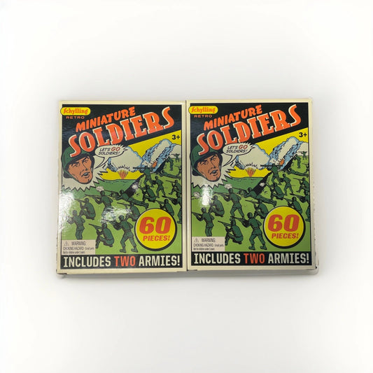 Schylling World War 2 Retro Military Miniature Plastic Toy Soldiers WW2 Figures