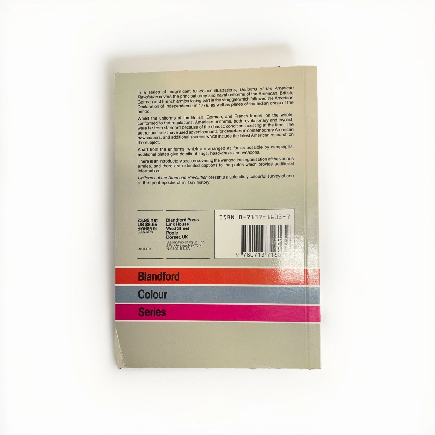 Uniforms of the American Revolution, 1775-81 - Paperback Blandford Color Series