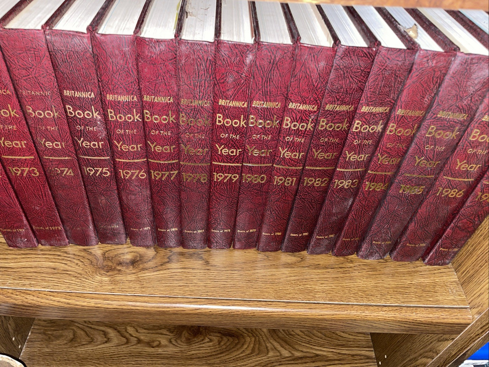 Encyclopedia Britannica Book of the Year Set Of 47 1950-2005 8 Missing 2 Sealed