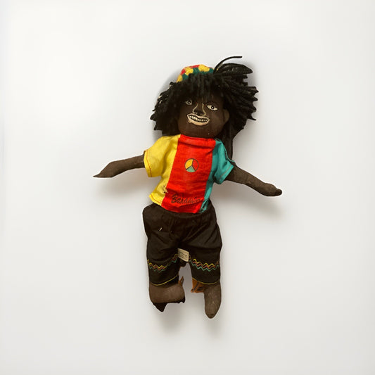 Vintage Gift Corp Rasta Reggae Rag Doll Plush Red Yellow Green Plush 80s