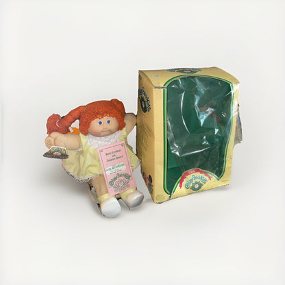 Vintage 1985 Coleco cabbage patch kids Girl With Pigtails doll W/Papers/box/tag
