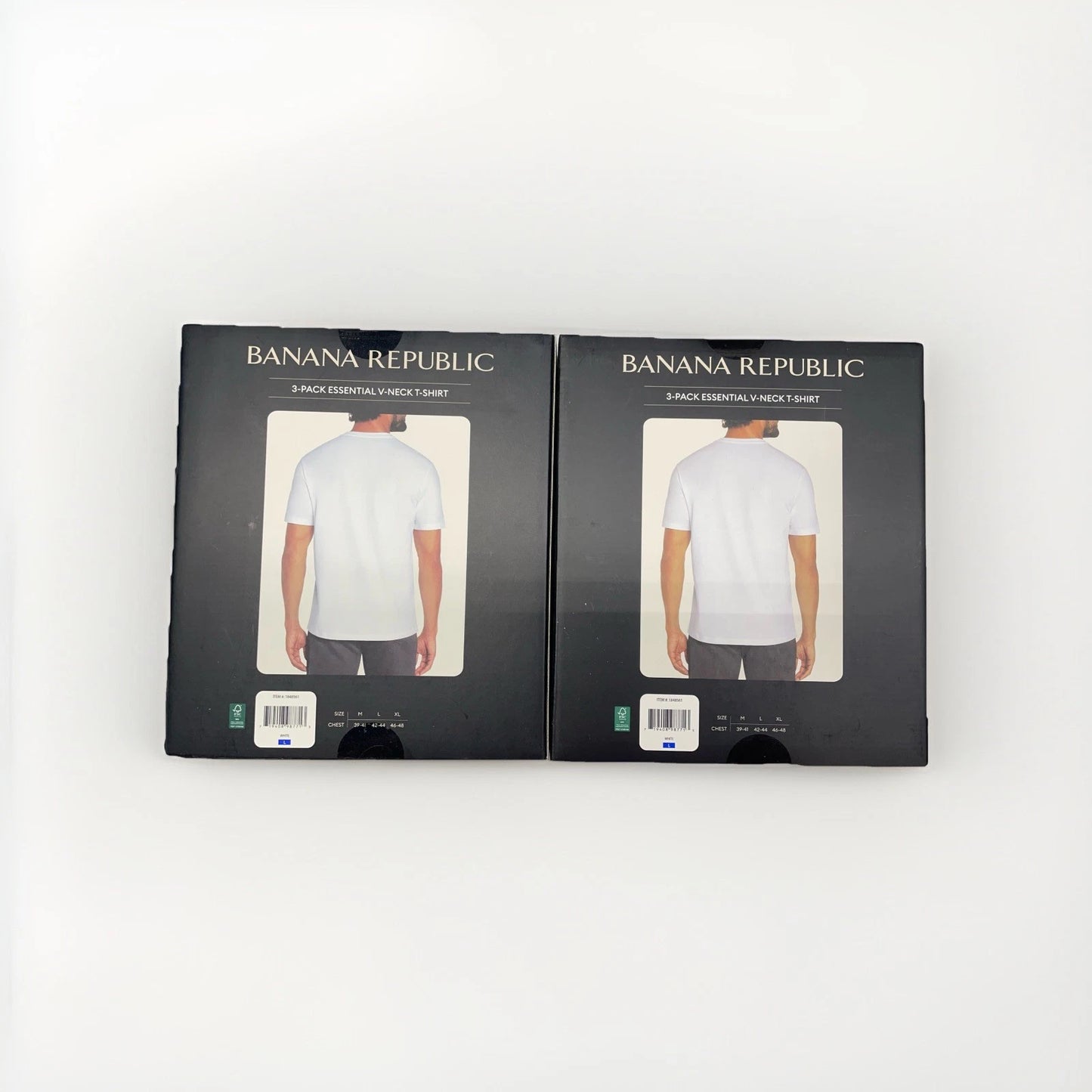 Banana Republic Men's Essential V-Neck Tee 6-pack Cotton White Large New In Box
