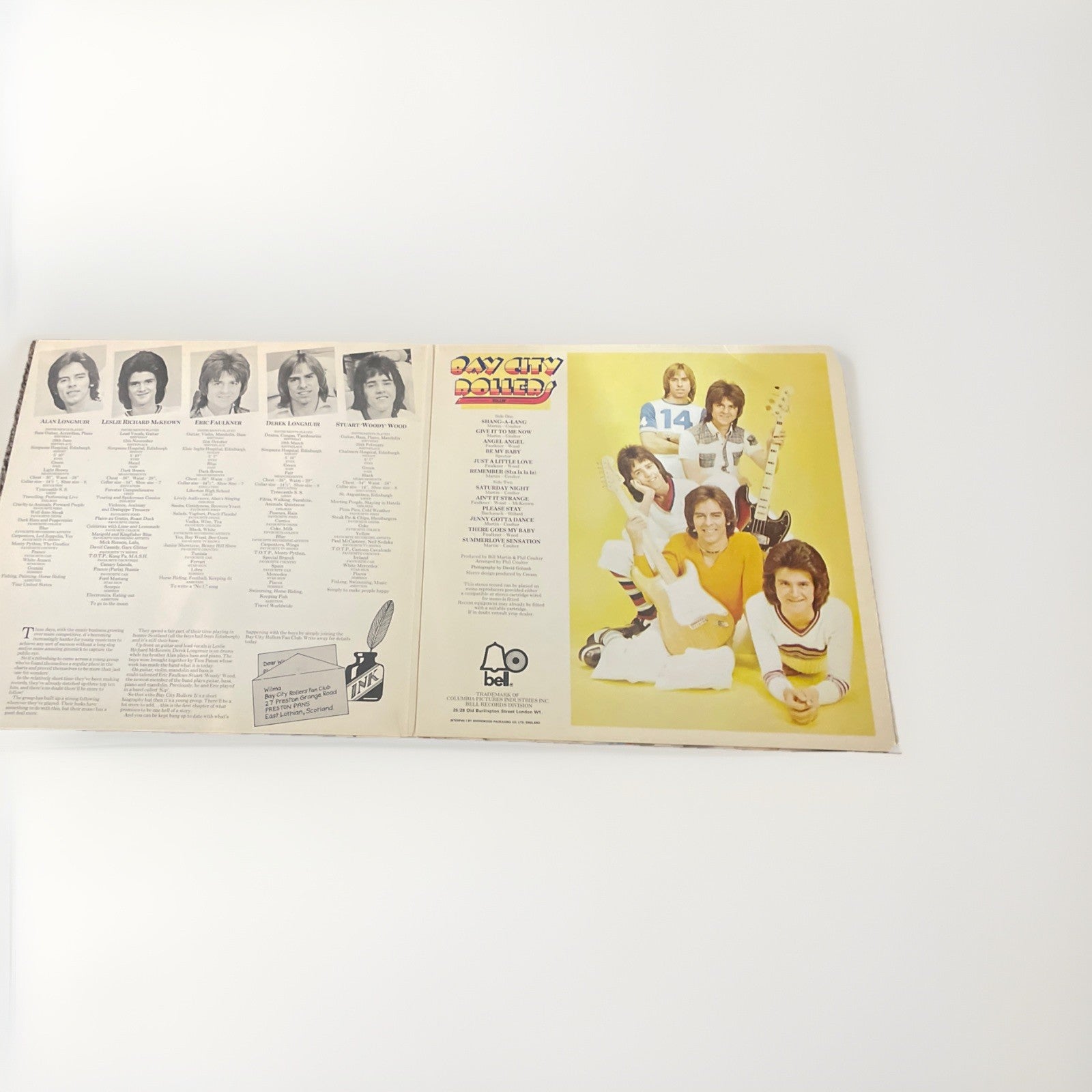 SIGNED BAY CITY ROLLERS VINYL Signed By All Five Band Members Free Shipping