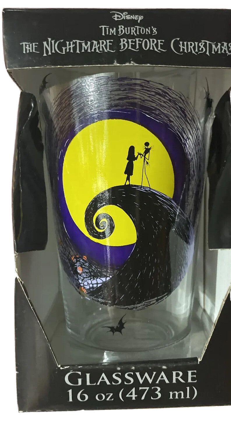 The Nightmare Before Christmas -Pint Tumbler Glass - 16oz - NEW Halloween Burton