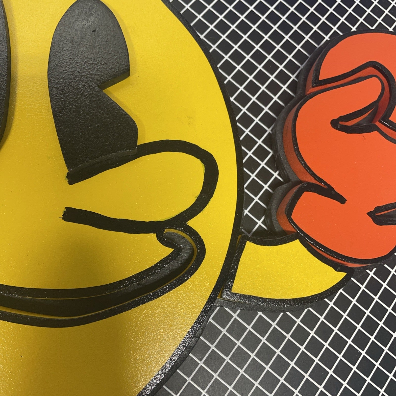 Pac-Man Style Characters Wall Art Pair – Arcade Game Room Display – Unique Set