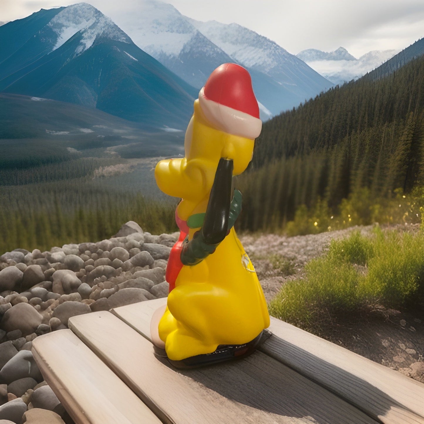 Disney's 2ft Pluto in Santa Hat Lighted Christmas Blow Mold Yard Decor