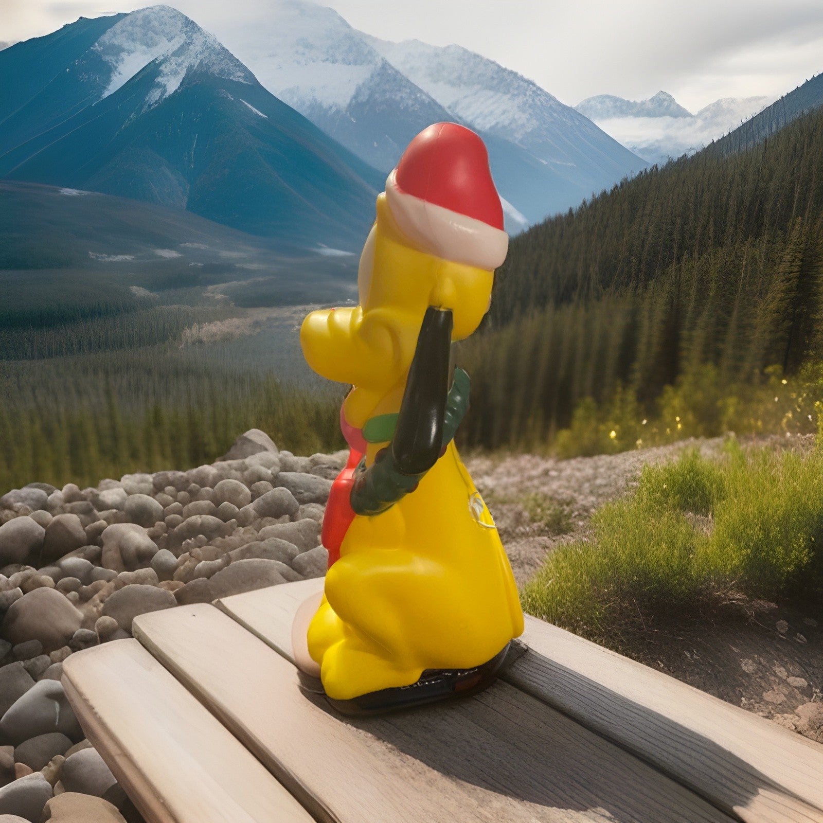 Disney's 2ft Pluto in Santa Hat Lighted Christmas Blow Mold Yard Decor