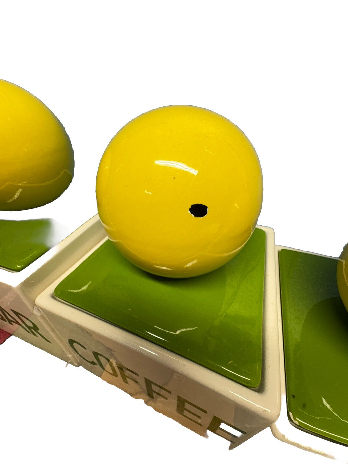 Set Of 4 Mid Century Canister Set Holiday Designs Flour Sugar Coffee Tea !!!