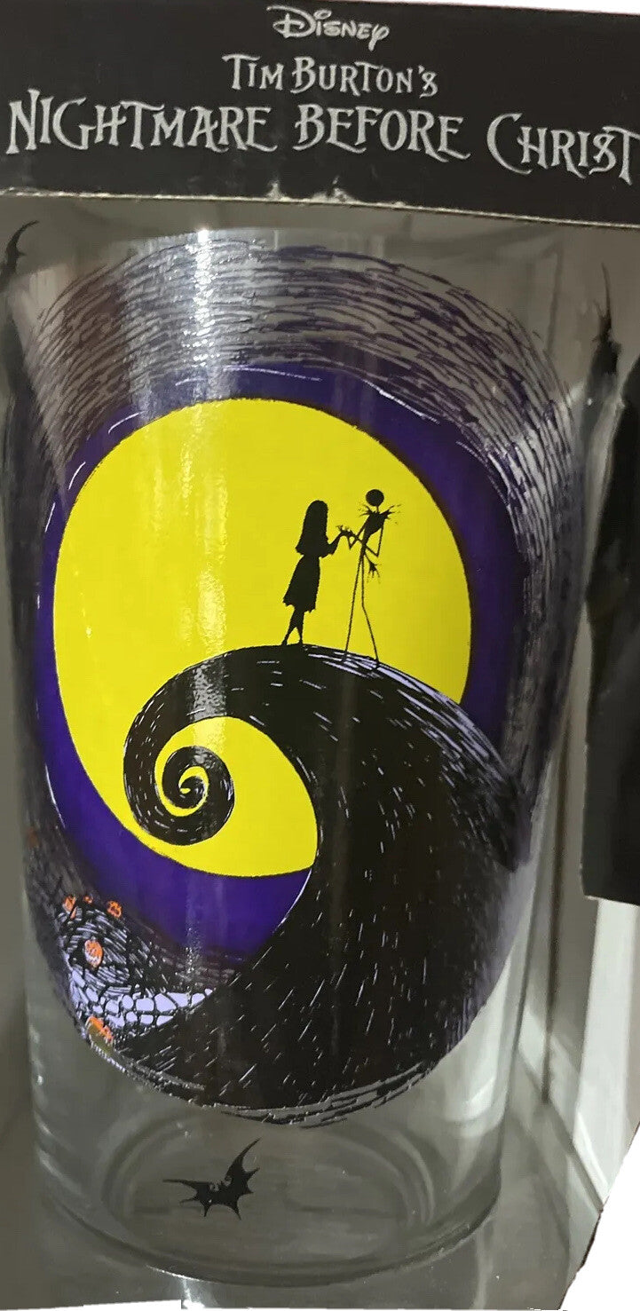The Nightmare Before Christmas -Pint Tumbler Glass - 16oz - NEW Halloween Burton