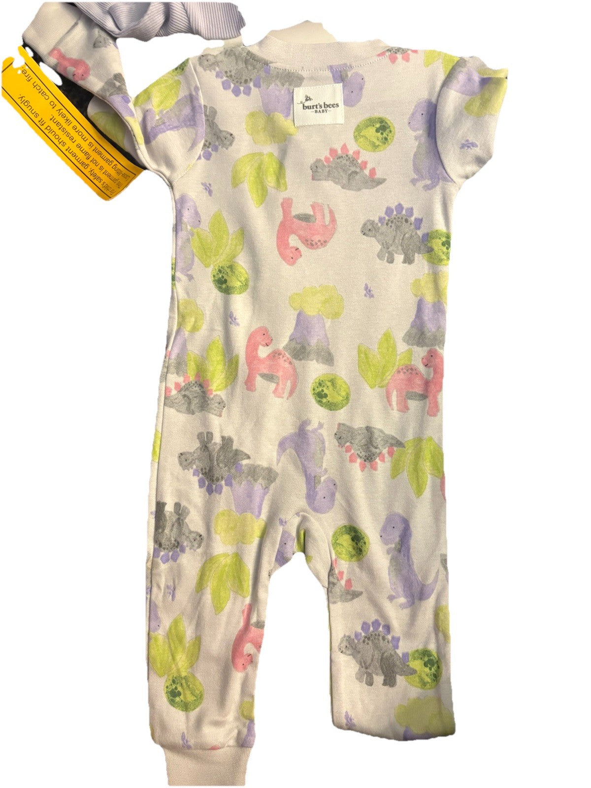 Burt's Bees Baby 3-pack Sleep & Play Pajamas 6mo, Rainbows, Dinosaurs