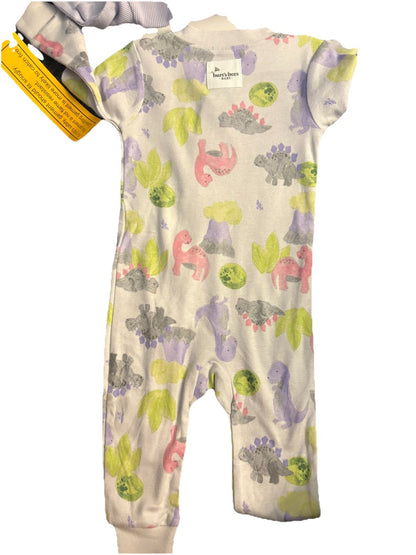 Burt's Bees Baby 3-pack Sleep & Play Pajamas 6mo, Rainbows, Dinosaurs