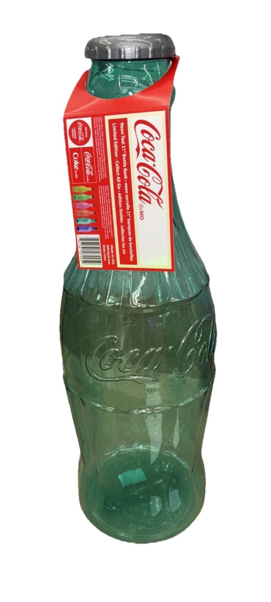 Large Cola Bottle Piggy Bank Coin Storage Box Coke Kids Tall Money Safe Decor