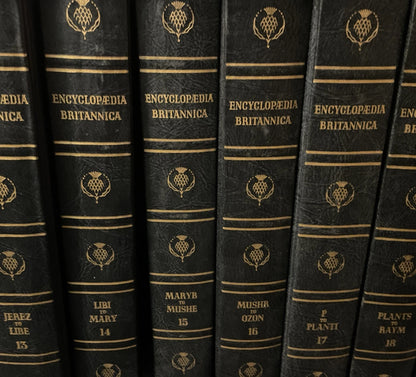 1945 Encyclopedia Britannica Lot Volumes 12–24 – 13 Book Set – Black HC –