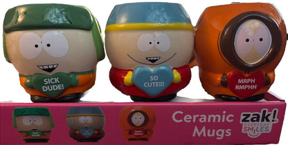 SOUTH PARK VALENTINES DAY MUG SET  Kenny, Kyle, Cartman