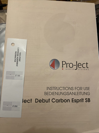 Pro-Ject The Beatles Limited Edition Debut Carbon Espirit SB Turntable Used Nobx