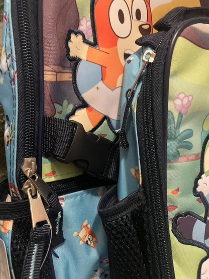 16" Bluey 2 Piece Set Backpack School bag With Lunch Box Pre-school Girls & Boys