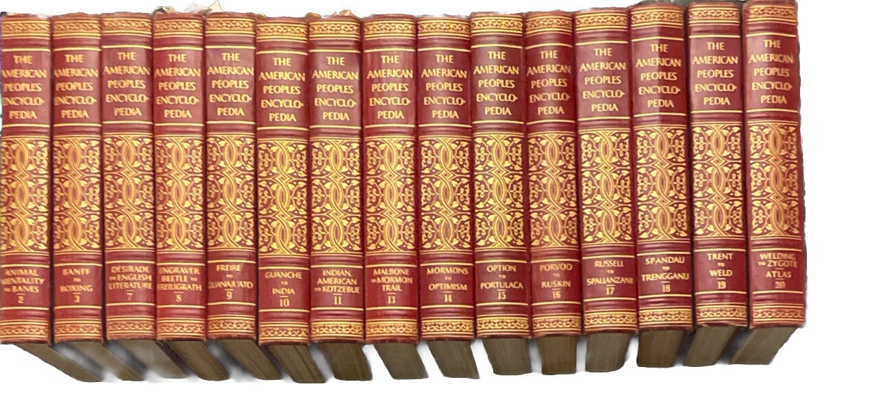 The American Peoples Encyclopedia Reference Books Lot Of 15
