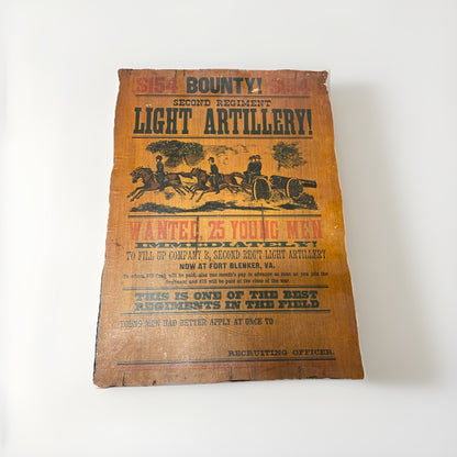 1957 Early American Recruiting Broadside Wall Art – Mid-Century Americana Decor