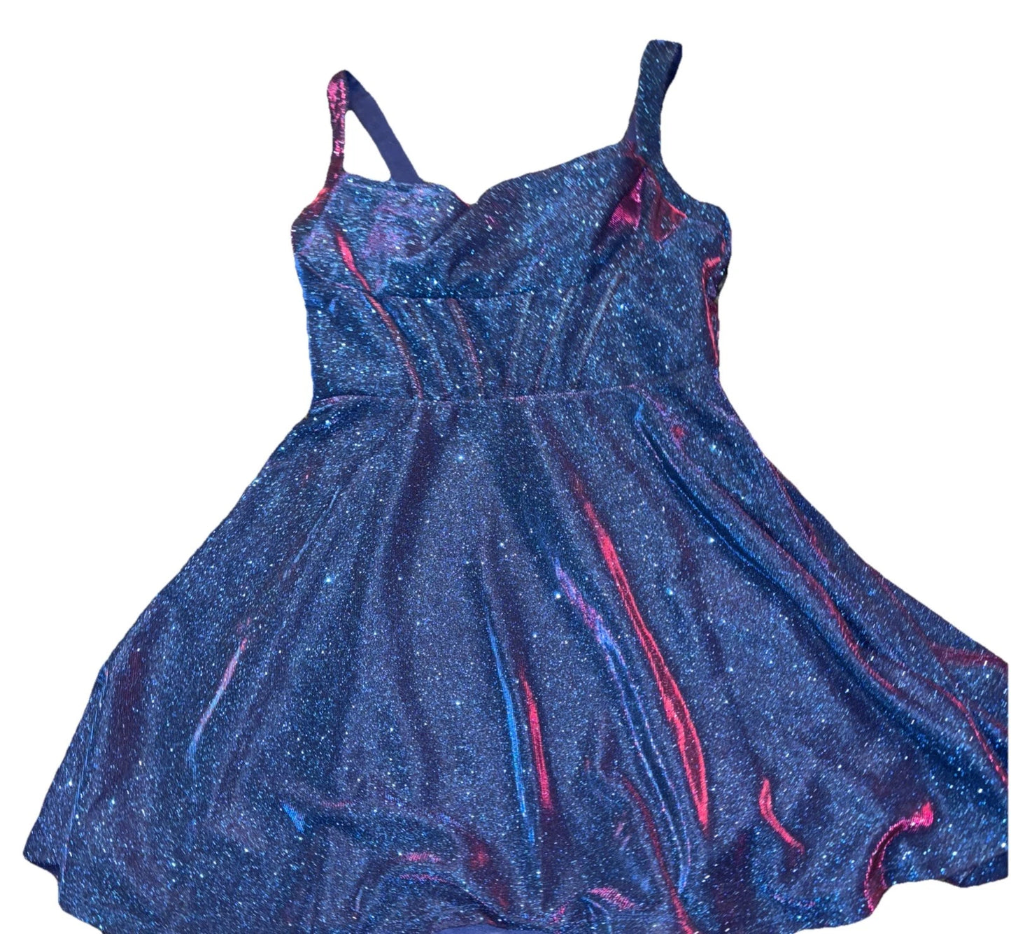 B. Smart Sparkly Dress Dark Blue/Reddish Purple Mini Dress Size Juniors 11