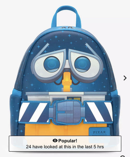 Loungefly Disney Pixar WALL-E And EVE Magnetic Hands Mini Backpack Set Of Two Nw