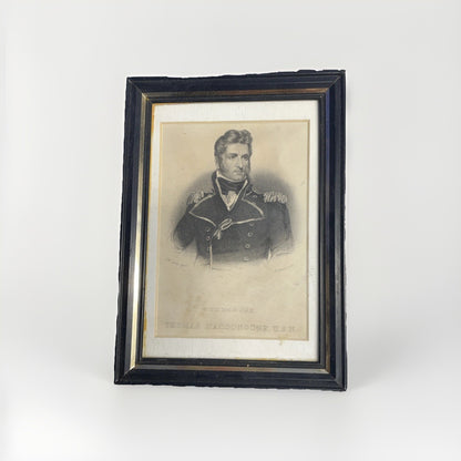 Pair of Framed Naval Engravings – Commodore Stephen Decatur & Thomas Macdonough