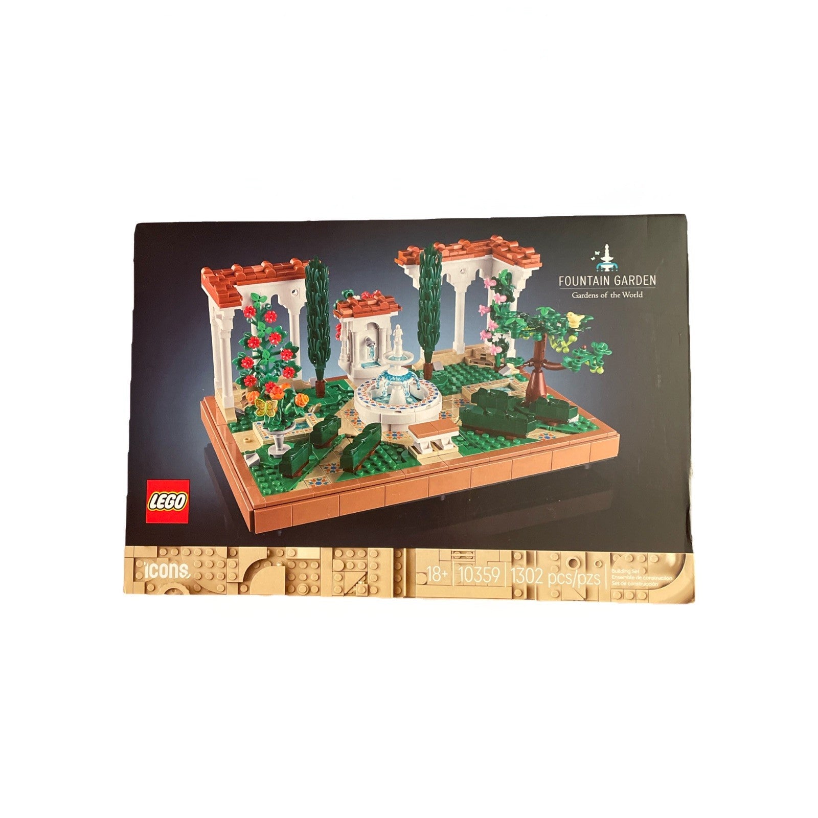 LEGO Icons: Fountain Garden New Sealed In Box (10359) Building Set 1,302 Pieces