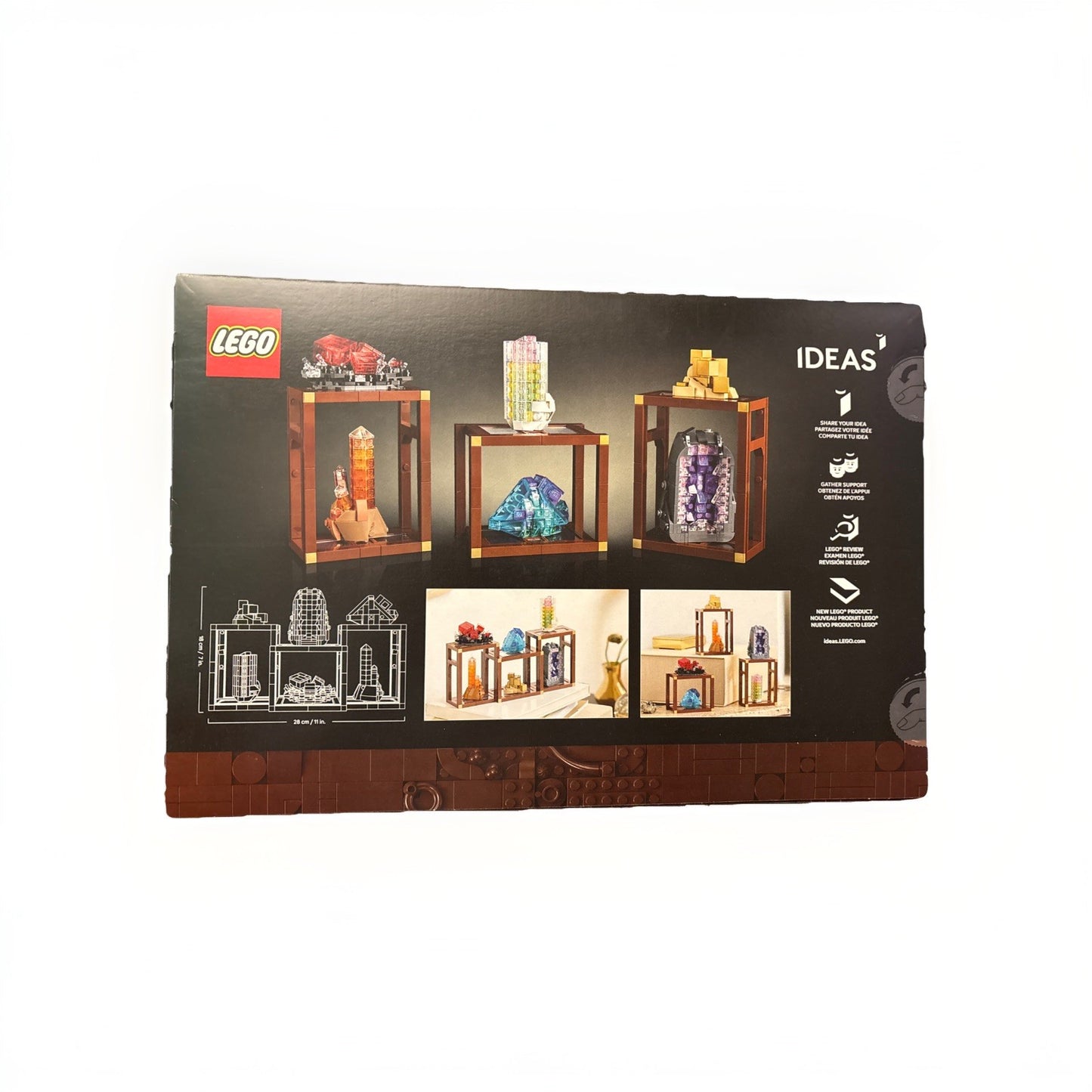 LEGO Ideas Mineral Rock & Gemstone Display Model Building Set 21362 Sealed New