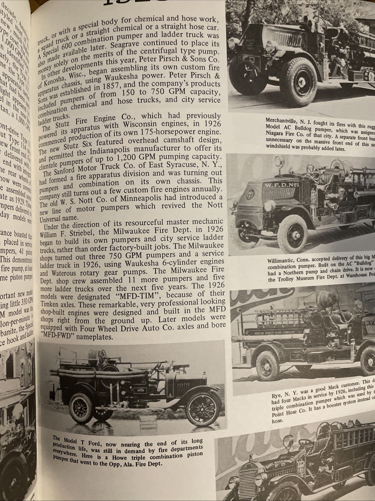 American Fire Engines Since 1900 Hardcover  Walter McCall 1976 Free Shipping