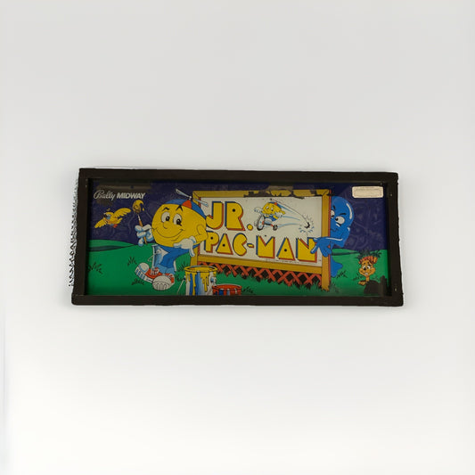 Pac Man Jr. arcade marquee original vintage 1980s Bally Midway Retro Mancave