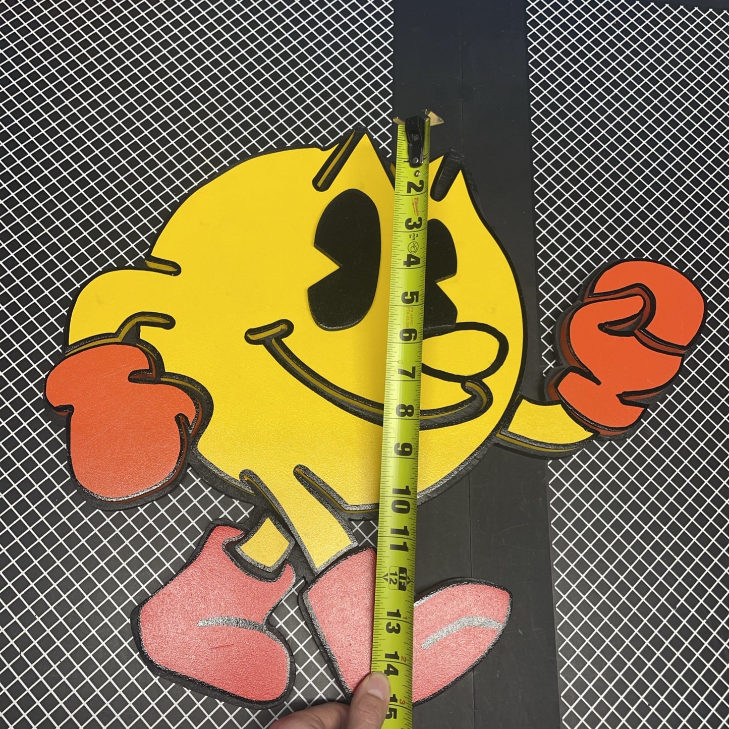 Pac-Man Style Characters Wall Art Pair – Arcade Game Room Display – Unique Set