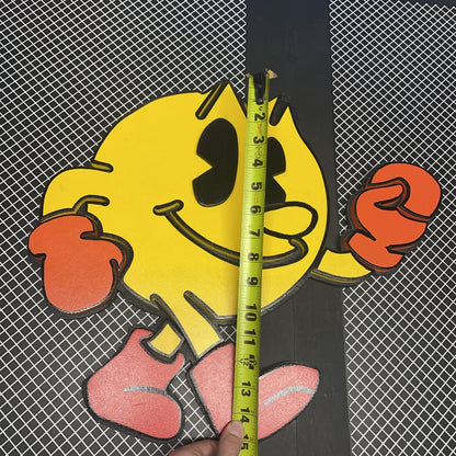 Pac-Man Style Characters Wall Art Pair – Arcade Game Room Display – Unique Set