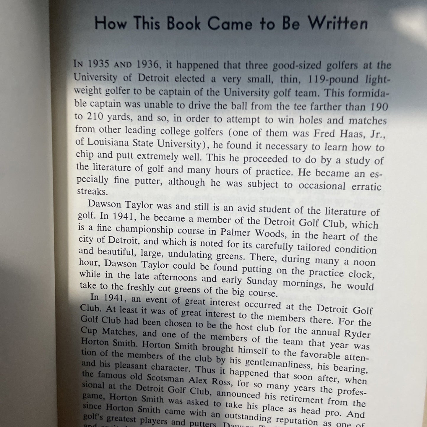 The Secret Of Holing Putts By Horton Smith Hardcover With Dustjacket
