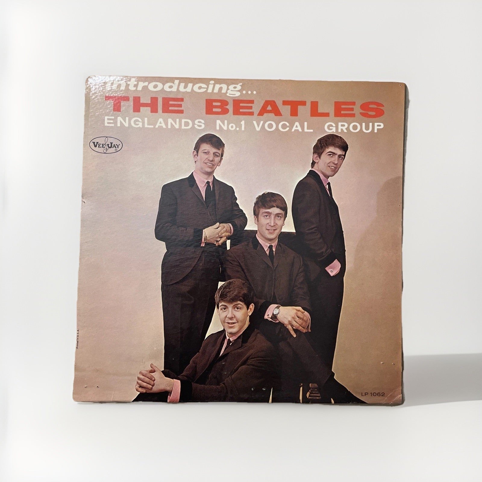 AD BACK Introducing The Beatles LP 1062 MONO Cover ONLY Vee Jay 1964