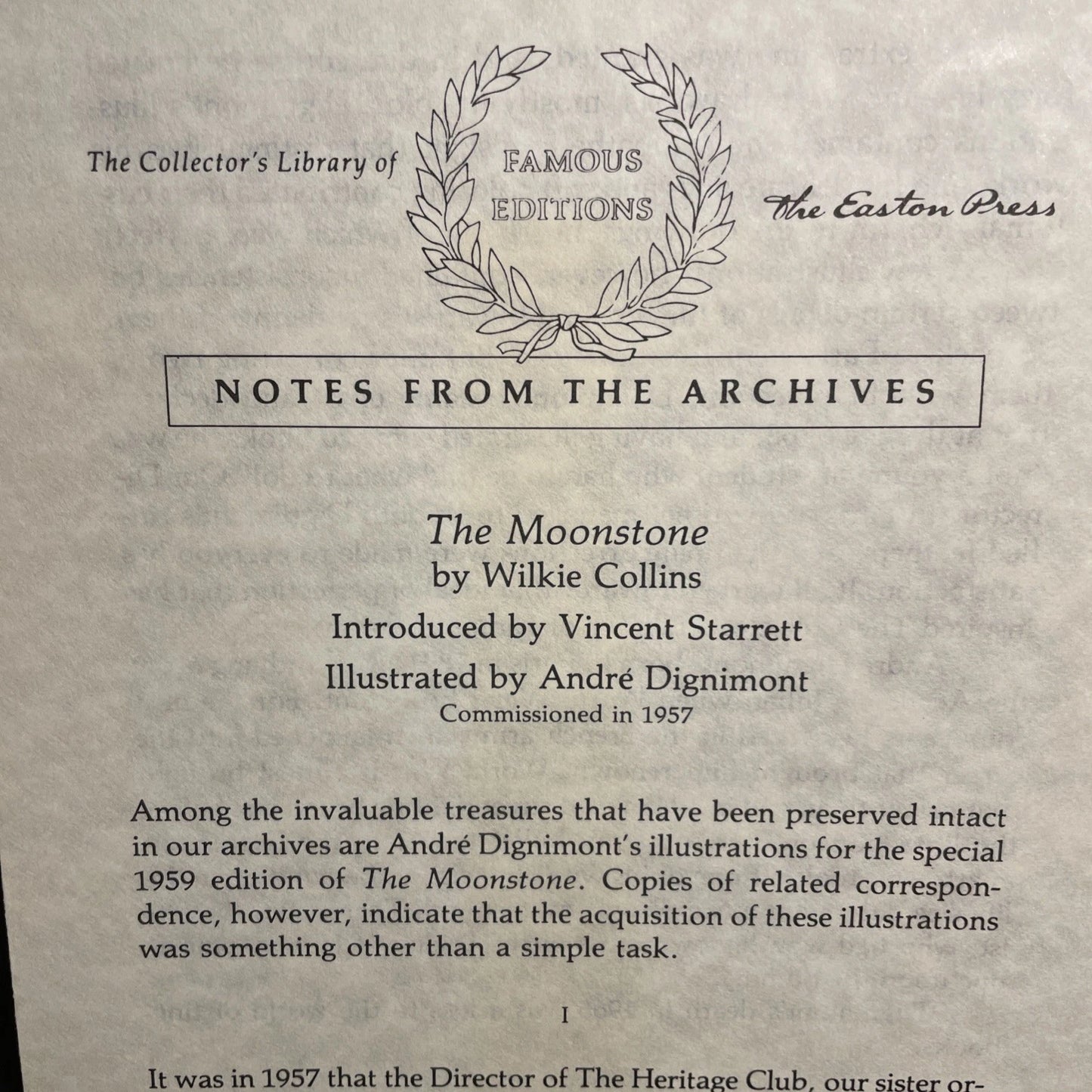 Easton Press The MOONSTONE By Wilkie Collins I Collector's "Famous Editions" 1959
