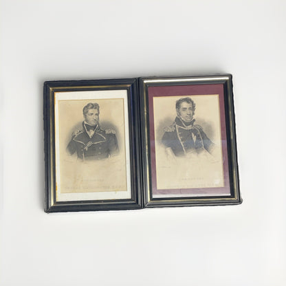 Pair of Framed Naval Engravings – Commodore Stephen Decatur & Thomas Macdonough