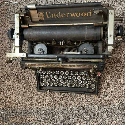 Antique Underwood No 5 Typewriter Untested 1915 – Vintage Free Shipping