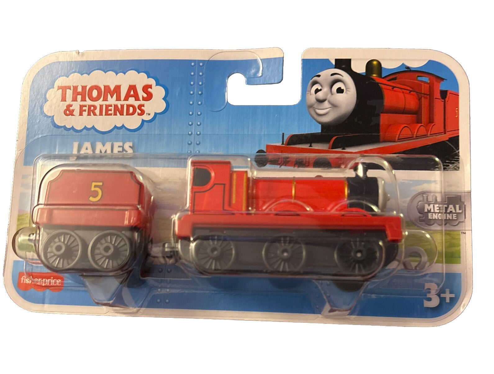 New 2020 Mattel Thomas & Friends Push Along Metal Engine James #5 Train
