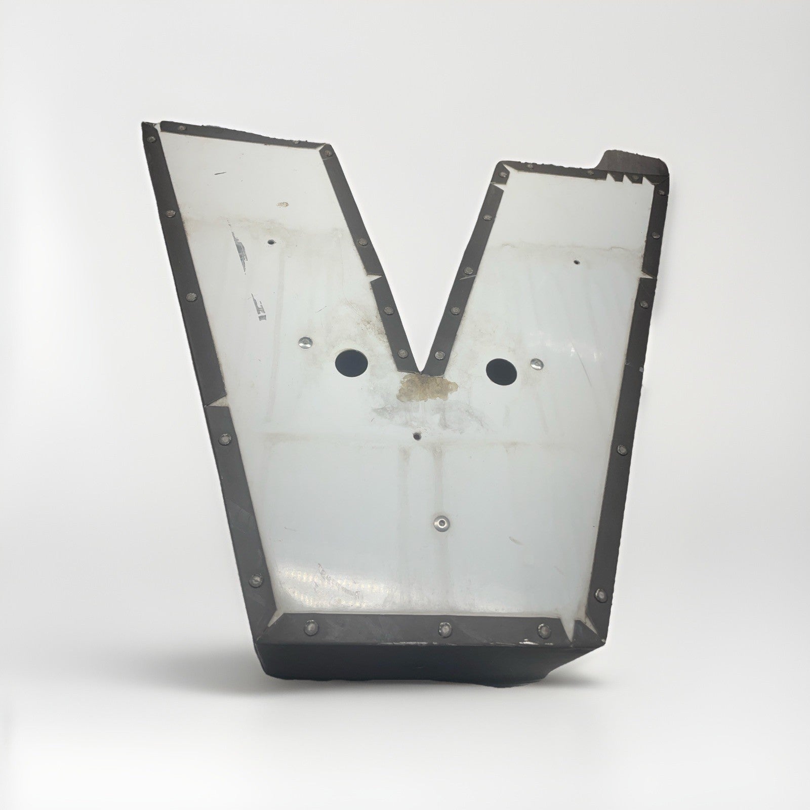 Commercial Marquee Letter Orange V Sign 16 Inch Possible To Light Lights Not In