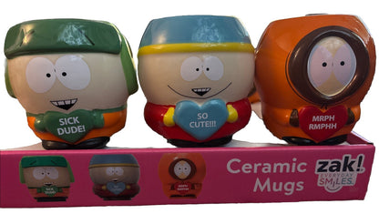 SOUTH PARK VALENTINES DAY MUG SET  Kenny, Kyle, Cartman