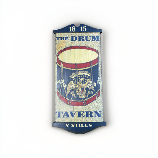 The Drum Tavern 1815 Vintage 70s Americana Sign Bar Decor Mancave  Wall Art