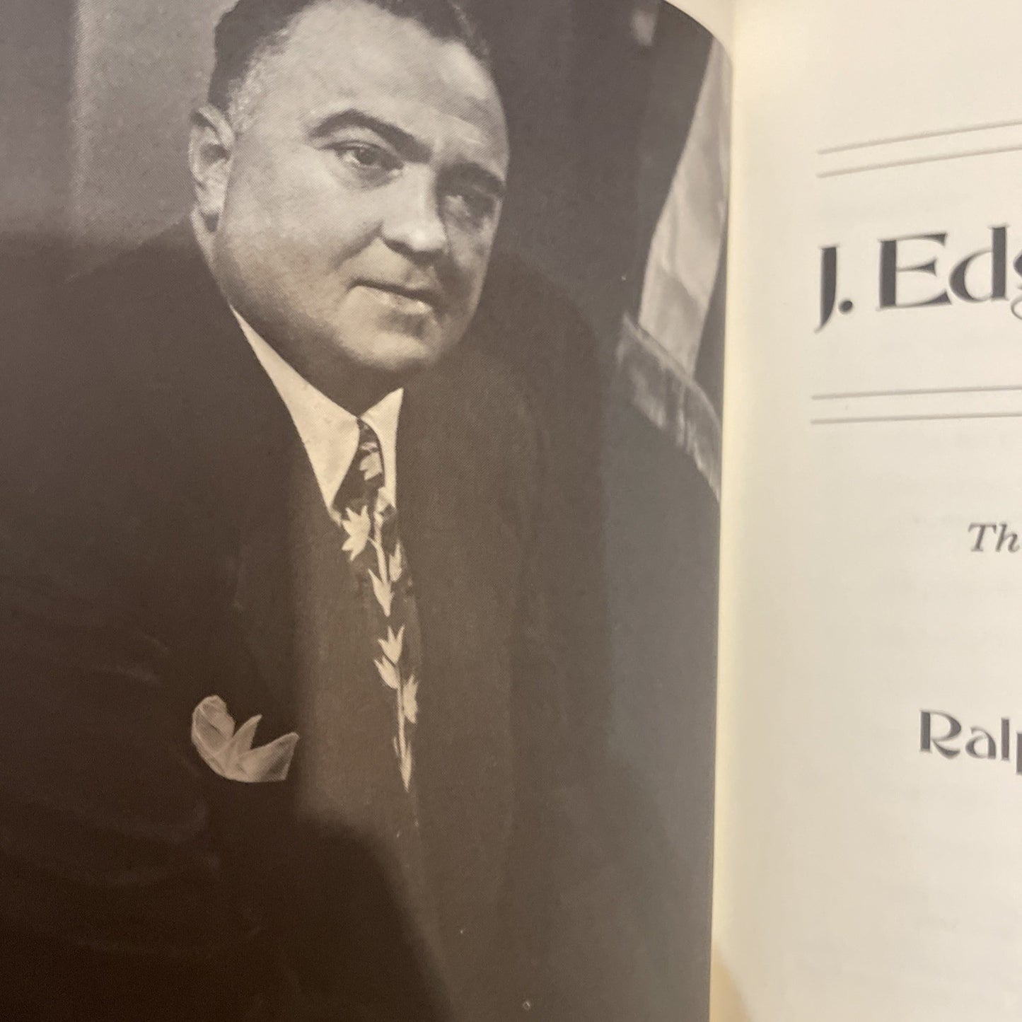 J EDGAR HOOVER THE MAN IN HIS TIME; by de TOLEDANO; FBI HISTORY (1973) Hc Dj