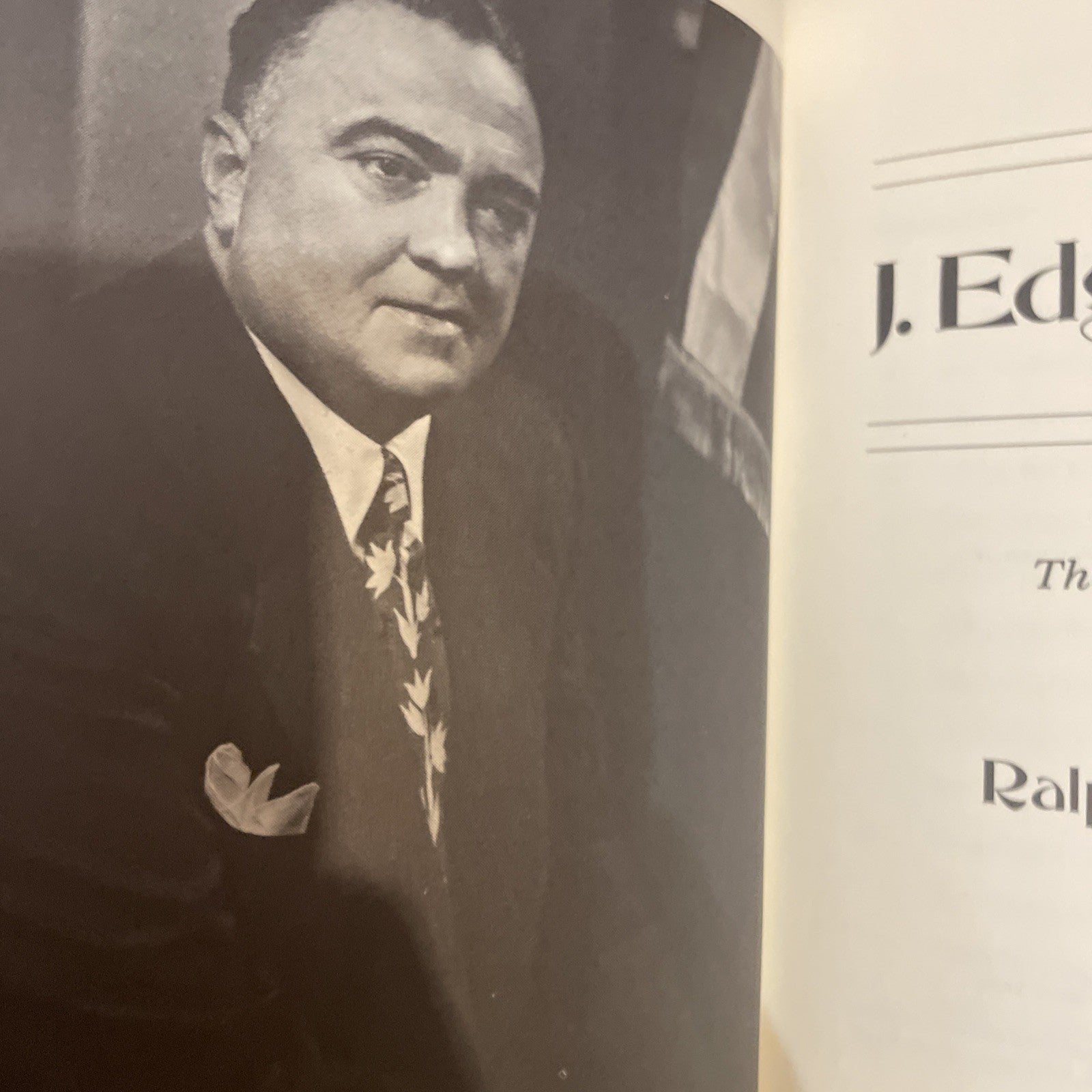 J EDGAR HOOVER THE MAN IN HIS TIME; by de TOLEDANO; FBI HISTORY (1973) Hc Dj